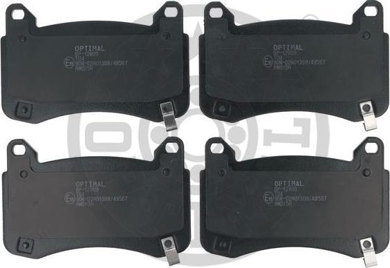 OPTIMAL BP-12809 - Гальмівні колодки, дискові гальма autozip.com.ua