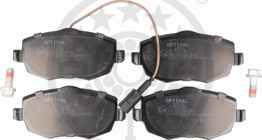 Optimal BP-12333S - Гальмівні колодки, дискові гальма autozip.com.ua