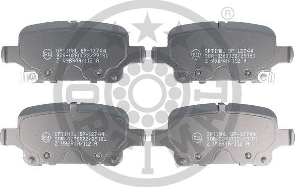 Optimal BP-12744 - Гальмівні колодки, дискові гальма autozip.com.ua