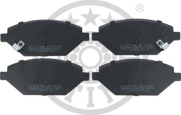 Optimal BP-12748 - Гальмівні колодки, дискові гальма autozip.com.ua