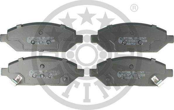 Optimal BP-12747 - Гальмівні колодки, дискові гальма autozip.com.ua