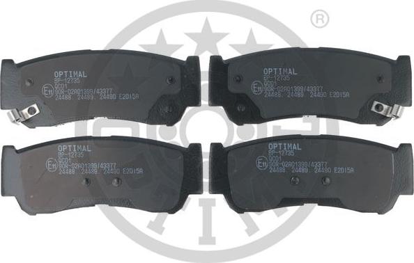 Optimal BP-12735 - Гальмівні колодки, дискові гальма autozip.com.ua