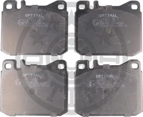 Optimal BP-23011 - Гальмівні колодки, дискові гальма autozip.com.ua