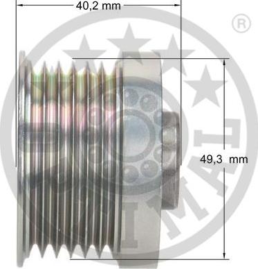 Optimal F5-1059 - Ремінний шків, генератор autozip.com.ua
