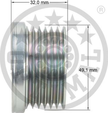 OPTIMAL F5-1053 - Ремінний шків, генератор autozip.com.ua