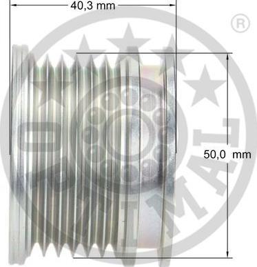 OPTIMAL F5-1007 - Ремінний шків, генератор autozip.com.ua