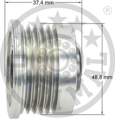 OPTIMAL F5-1036 - Ремінний шків, генератор autozip.com.ua