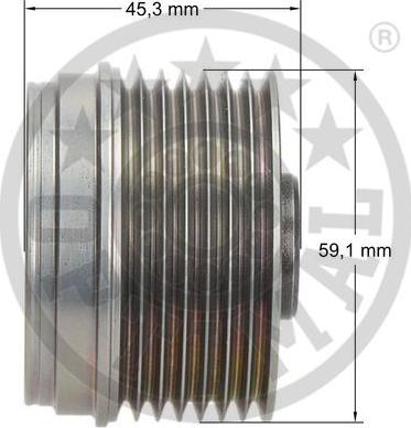 Optimal F5-1023 - Ремінний шків, генератор autozip.com.ua