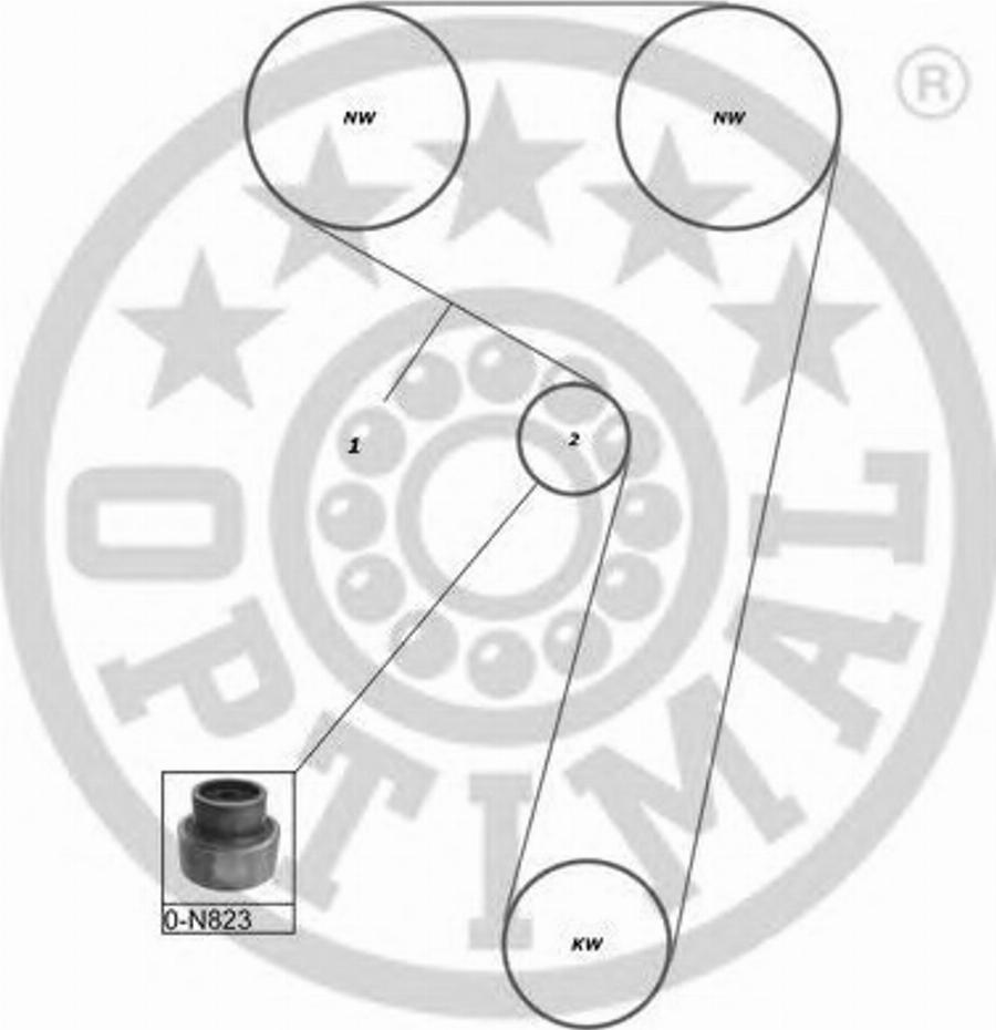 Optimal SK-1155 - Комплект ременя ГРМ autozip.com.ua