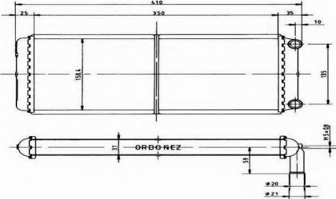 Ordonez 1070009824 - Теплообмінник, опалення салону autozip.com.ua