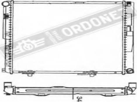 Ordonez 2060198 - Радіатор, охолодження двигуна autozip.com.ua