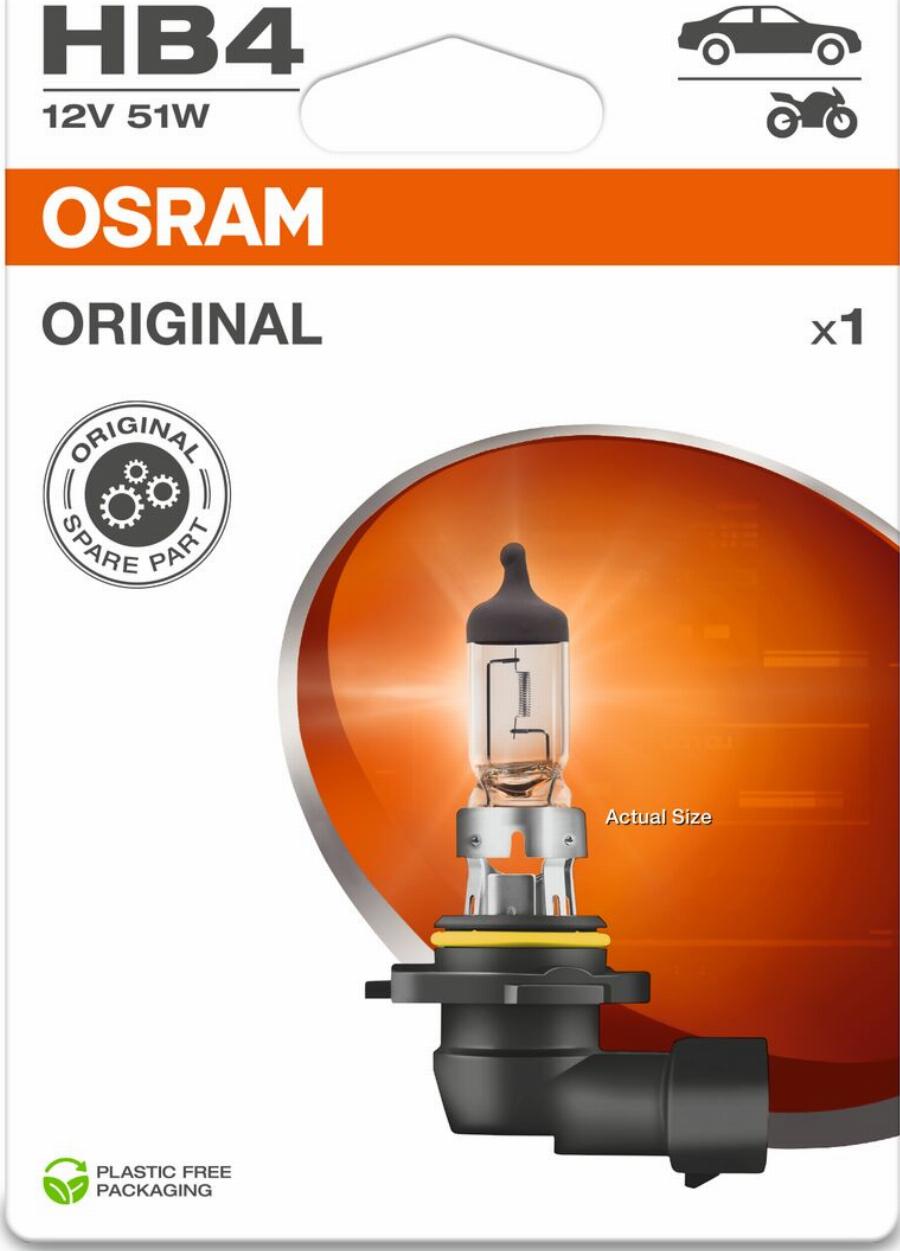 OSRAM 9006-1BL - Лампа розжарювання, фара дальнього світла autozip.com.ua