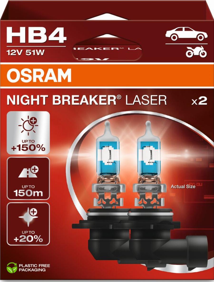 OSRAM 9006NL-2HB - Лампа розжарювання, фара дальнього світла autozip.com.ua