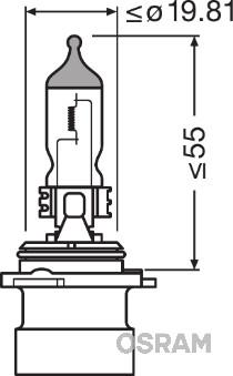 OSRAM 9006XS - Лампа розжарювання, фара дальнього світла autozip.com.ua