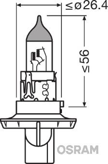 OSRAM 9008 - Лампа розжарювання, фара дальнього світла autozip.com.ua