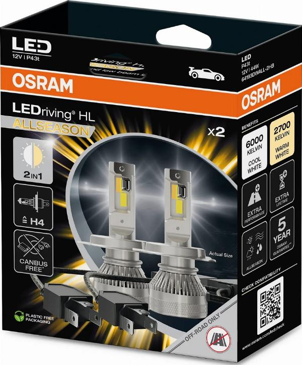 OSRAM 64193DWALL-2HB - Лампа розжарювання, фара дальнього світла autozip.com.ua