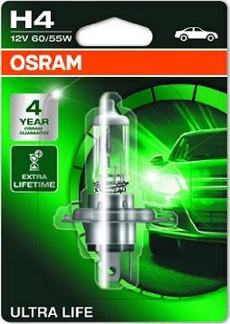 Osram 64193ULT-01B - Лампа фарна H4 12V 60-55W P43t ULTRA LIFE 1шт.blister вир-во OSRAM autozip.com.ua