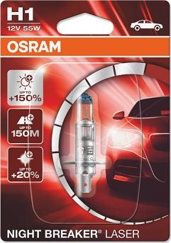 Osram 64150NL-01B - Автолампа Osram H1 12V 55W P14.5S autozip.com.ua