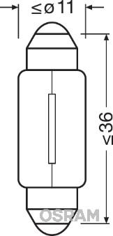 Osram 6423 - Лампа C5W 24V 5W SV8.5 autozip.com.ua