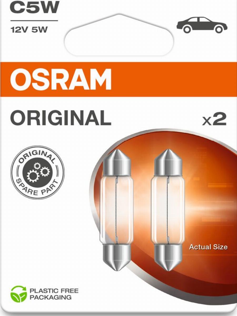 OSRAM 6418-2BL - Лампа розжарювання, ліхтар освітлення номерного знака autozip.com.ua