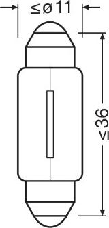 OSRAM 6418-2BL - Лампа розжарювання, ліхтар освітлення номерного знака autozip.com.ua