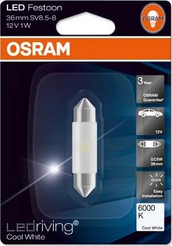 Osram 6436CW-01B - Лампа розжарювання, Освітлення салону autozip.com.ua