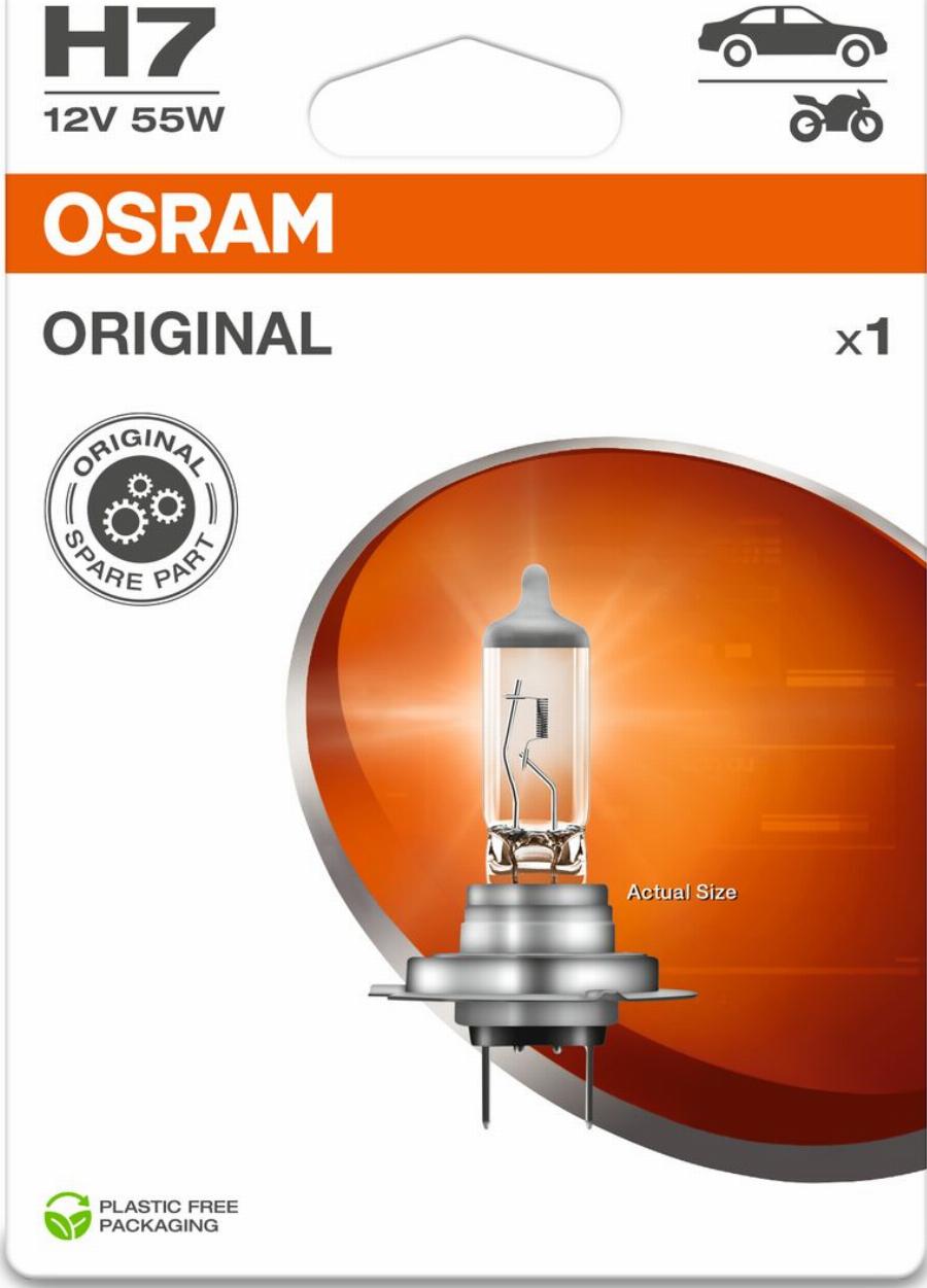 OSRAM 64210-1BL - Лампа розжарювання, фара дальнього світла autozip.com.ua