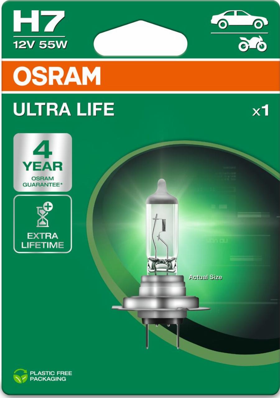 OSRAM 64210ULT-1BL - Лампа розжарювання, фара дальнього світла autozip.com.ua