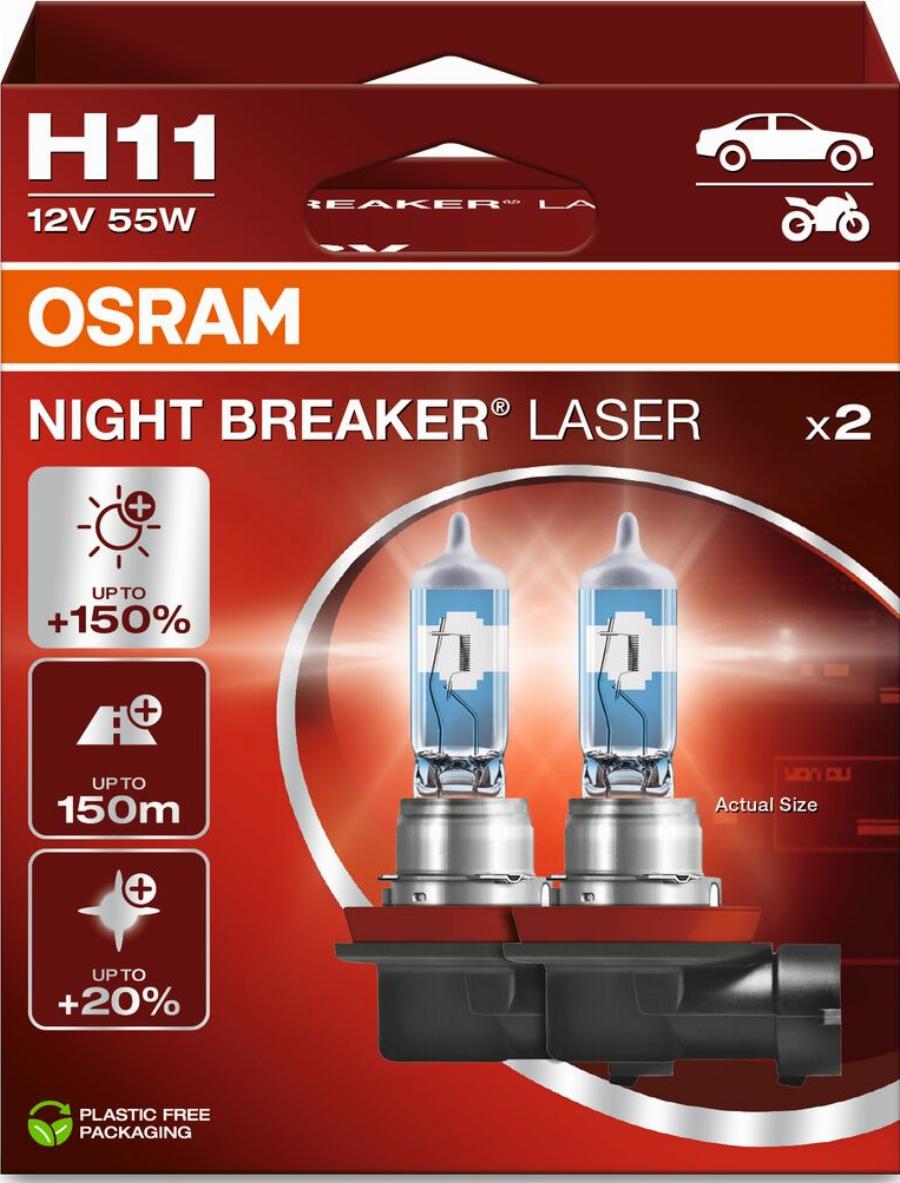 OSRAM 64211NL-2HB - Лампа розжарювання, фара дальнього світла autozip.com.ua