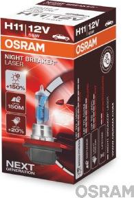Osram 64211NL - Лампа Osram NIGHT BREAKER® LASER next generation 12V H11 55W PGJ19-2 150 autozip.com.ua