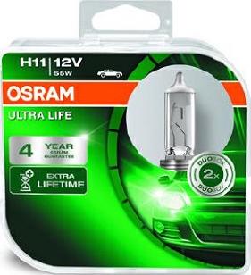 Osram 64211ULT-HCB - Автолампа Osram 55W 12V PGJ19-2 H11 autozip.com.ua