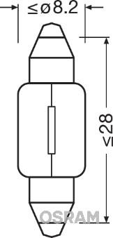 OSRAM 6428 - Лампа розжарювання, Освітлення салону autozip.com.ua