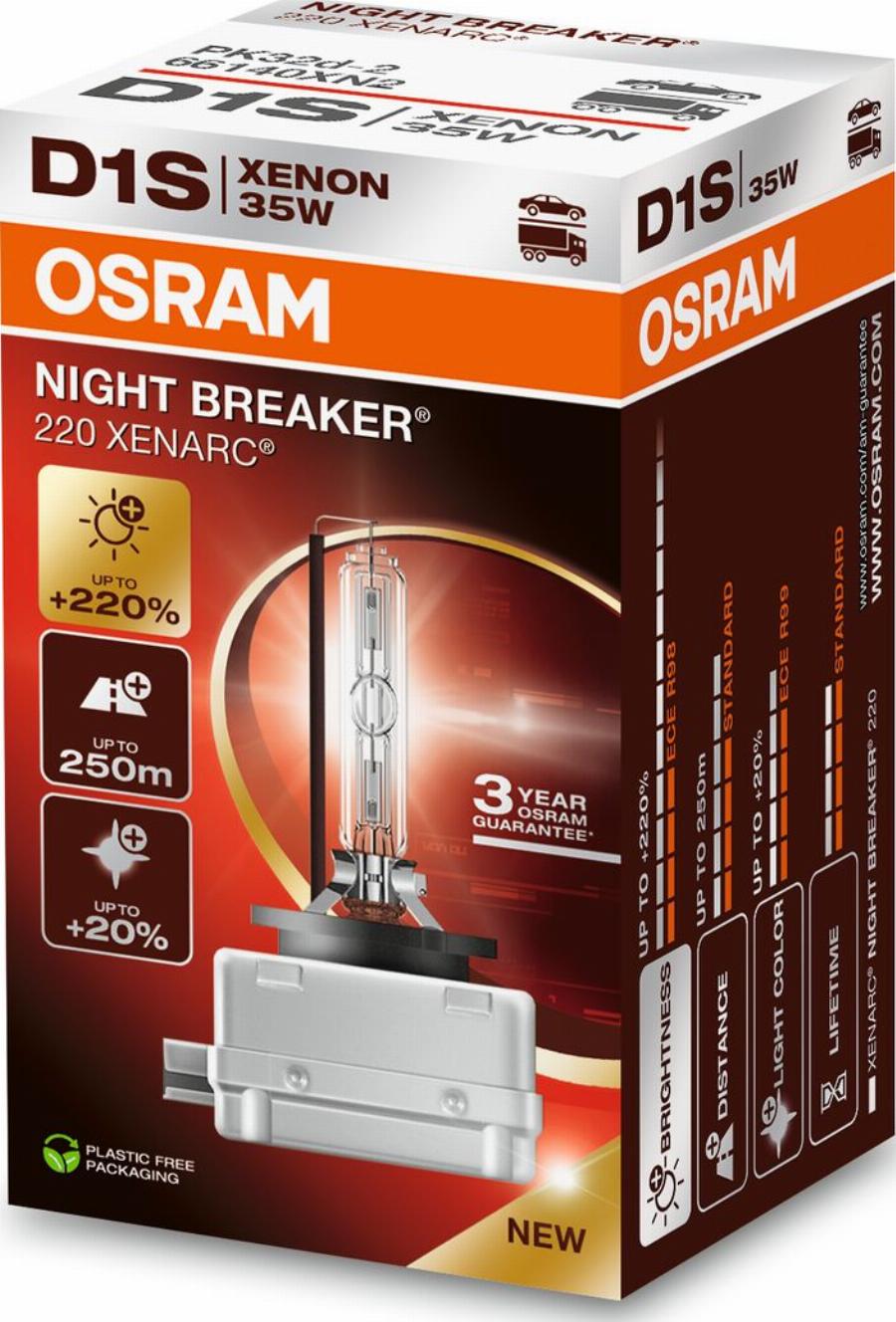 OSRAM 66140XN2 - Лампа розжарювання, фара дальнього світла autozip.com.ua