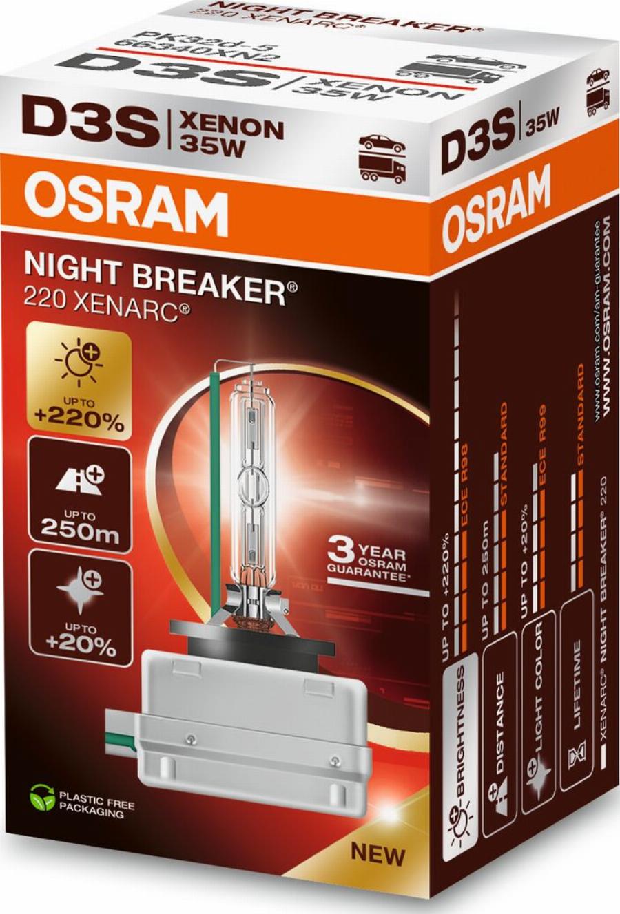 OSRAM 66340XN2 - Лампа розжарювання, фара дальнього світла autozip.com.ua