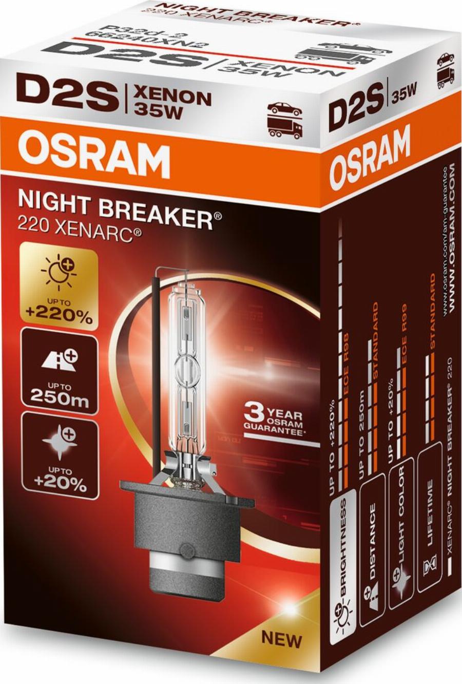 OSRAM 66240XN2 - Лампа розжарювання, фара дальнього світла autozip.com.ua