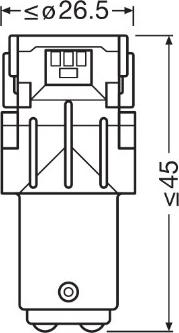 Osram 1458CW-02B - Лампа, протитуманні. задні ліхтарі autozip.com.ua