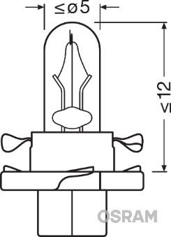 OSRAM 2452MFX6 - Лампа розжарювання, освітлення щитка приладів autozip.com.ua