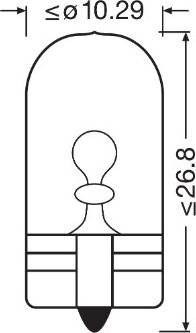 OSRAM 2825-2BL - Лампа розжарювання, ліхтар покажчика повороту autozip.com.ua