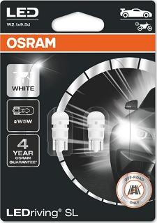 Osram 2825DWP-02B - к-т 2 шт Лампа світлодіодна Osram LED 1W 12V W5W 6000K autozip.com.ua