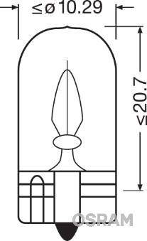 OSRAM 2820 - Лампа розжарювання, освітлення щитка приладів autozip.com.ua