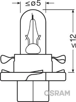 Osram 2352MFX6 - Лампа розжарювання, освітлення щитка приладів autozip.com.ua