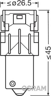 OSRAM 7459YE-02B - Лампа розжарювання, ліхтар покажчика повороту autozip.com.ua