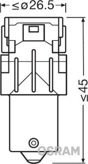 OSRAM 7458YE-02B - Лампа розжарювання, ліхтар покажчика повороту autozip.com.ua