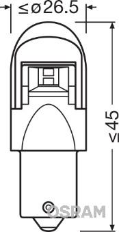 OSRAM 7557YE-02B - Лампа розжарювання, ліхтар покажчика повороту autozip.com.ua
