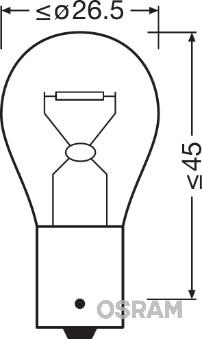 OSRAM 7508LDR-01B - Лампа розжарювання, ліхтар сигналу гальма / задній габаритний autozip.com.ua