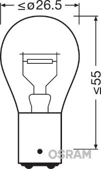 Osram 7538LDR-01B - Лампа розжарювання, ліхтар сигналу гальма / задній габаритний autozip.com.ua