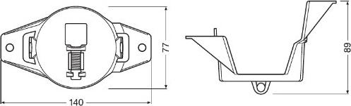 Osram FOG103/201-NIS-M - Кронштейн, протитуманні фари autozip.com.ua