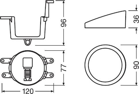 Osram FOG103/201-TY-M - Кронштейн, протитуманні фари autozip.com.ua