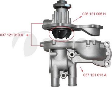 OSSCA 00994 - Водяний насос autozip.com.ua