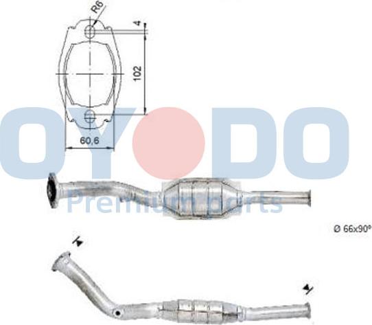 Oyodo 10N0140-OYO - Каталізатор autozip.com.ua